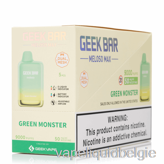 Vape België [5-pack] Geek Bar Meloso Max 9000 Wegwerp